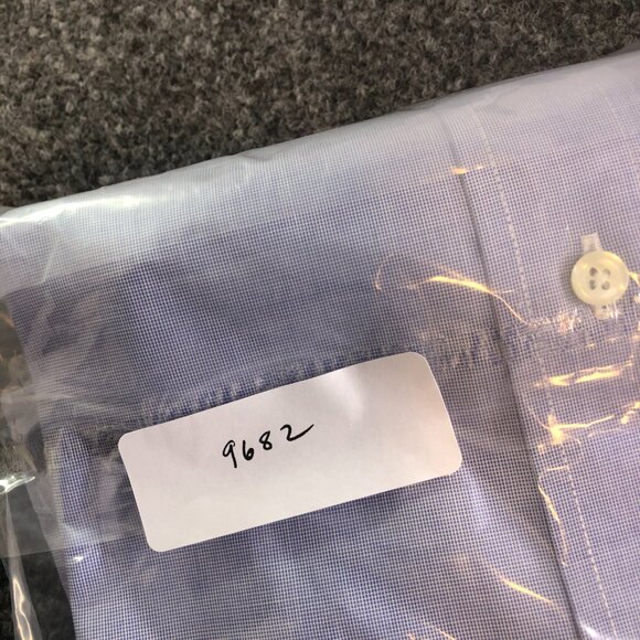 Brooks Brothers Shirt 17 34 Blue Traditional Oxford Button Micro Check - Picture 11 of 11